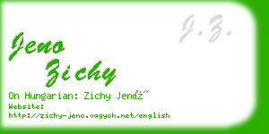 jeno zichy business card